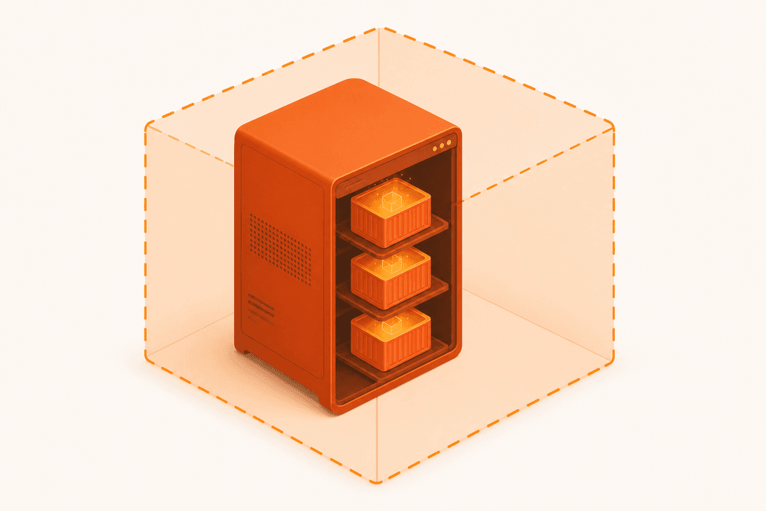 Illustration of tenant-scoped server isolation with nested project workspaces